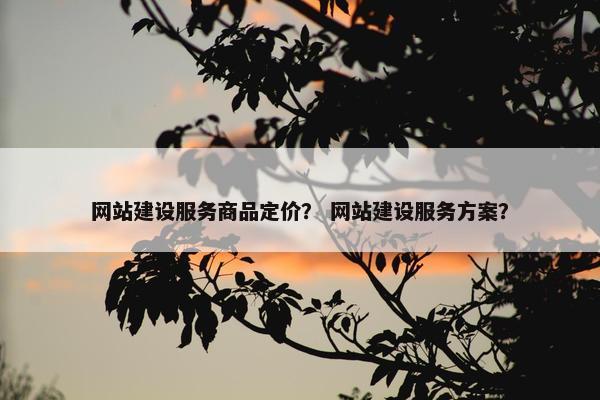 网站建设服务商品定价？ 网站建设服务方案？