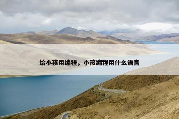 给小孩用编程，小孩编程用什么语言