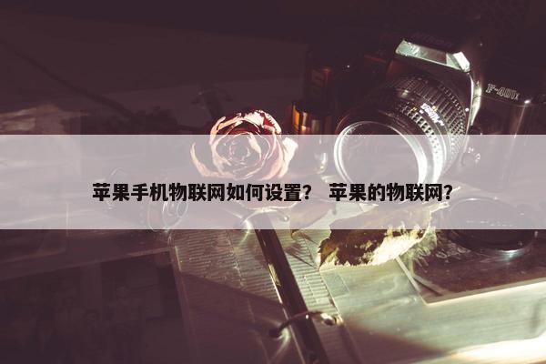 苹果手机物联网如何设置？ 苹果的物联网？