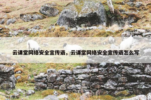 云课堂网络安全宣传语，云课堂网络安全宣传语怎么写