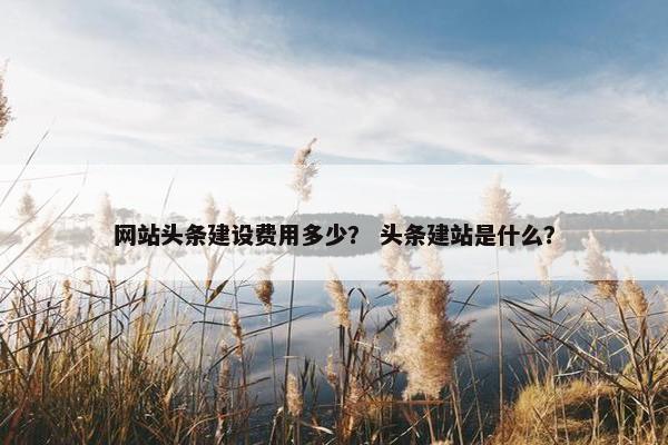 网站头条建设费用多少？ 头条建站是什么？