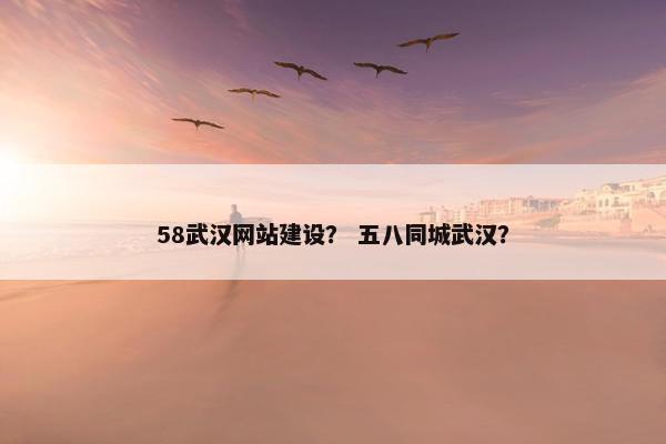 58武汉网站建设？ 五八同城武汉？