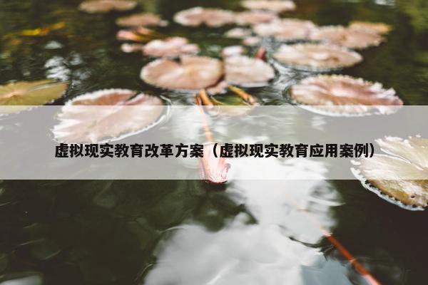 虚拟现实教育改革方案（虚拟现实教育应用案例）