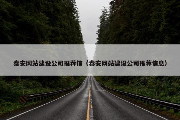 泰安网站建设公司推荐信（泰安网站建设公司推荐信息）