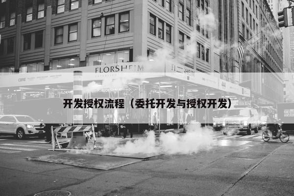 开发授权流程（委托开发与授权开发）