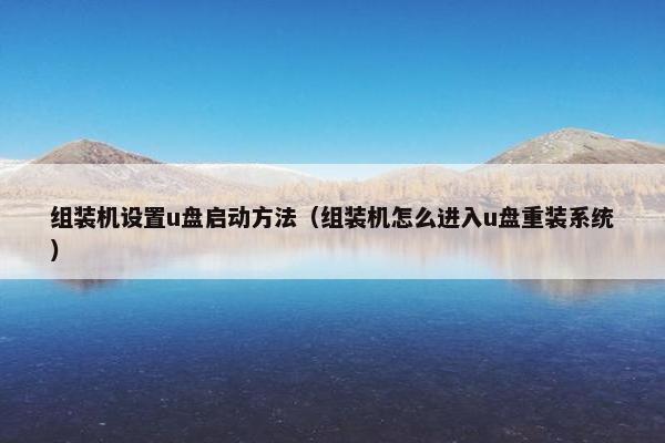 组装机设置u盘启动方法（组装机怎么进入u盘重装系统）