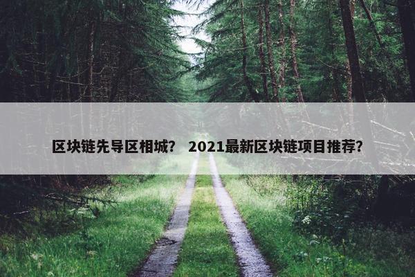 区块链先导区相城？ 2021最新区块链项目推荐？