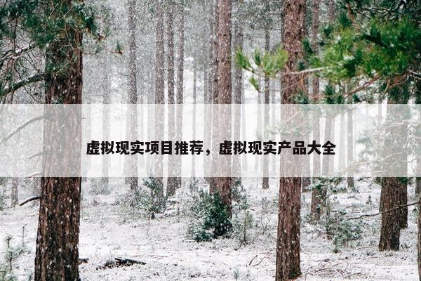 虚拟现实项目推荐，虚拟现实产品大全