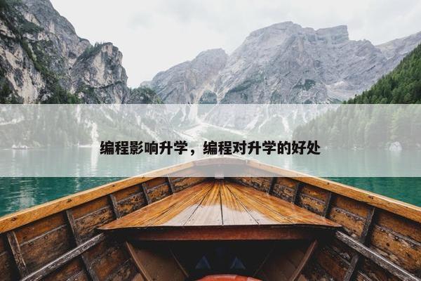 编程影响升学，编程对升学的好处