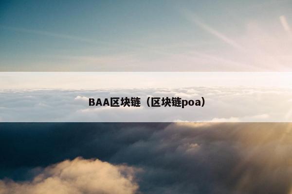 BAA区块链（区块链poa）