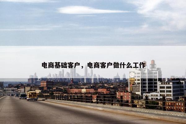 电商基础客户，电商客户做什么工作