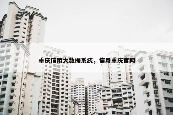 重庆信用大数据系统，信用重庆官网