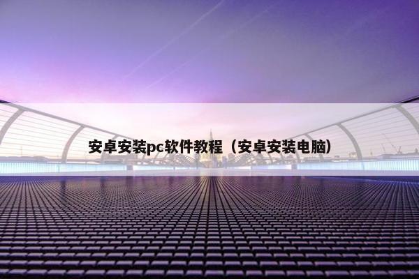 安卓安装pc软件教程（安卓安装电脑）