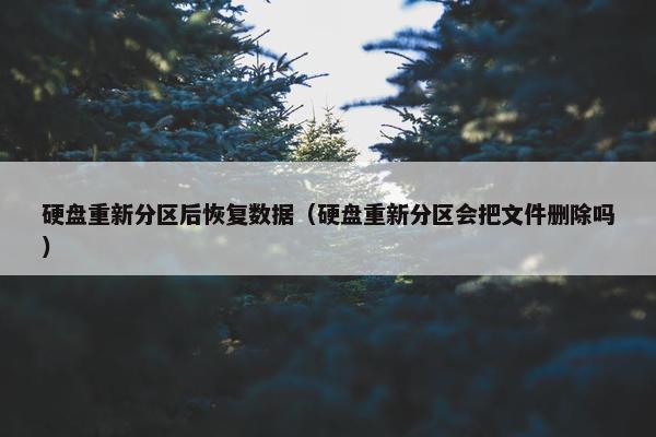 硬盘重新分区后恢复数据（硬盘重新分区会把文件删除吗）