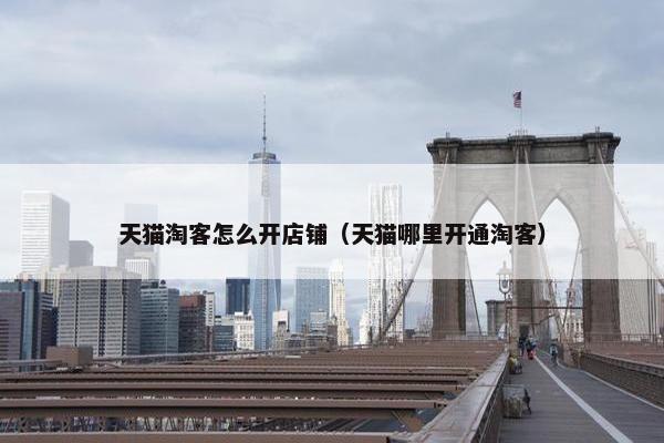 天猫淘客怎么开店铺（天猫哪里开通淘客）