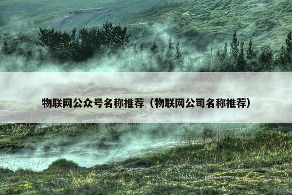 物联网公众号名称推荐（物联网公司名称推荐）