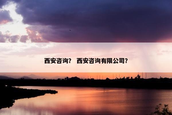 西安咨询？ 西安咨询有限公司？